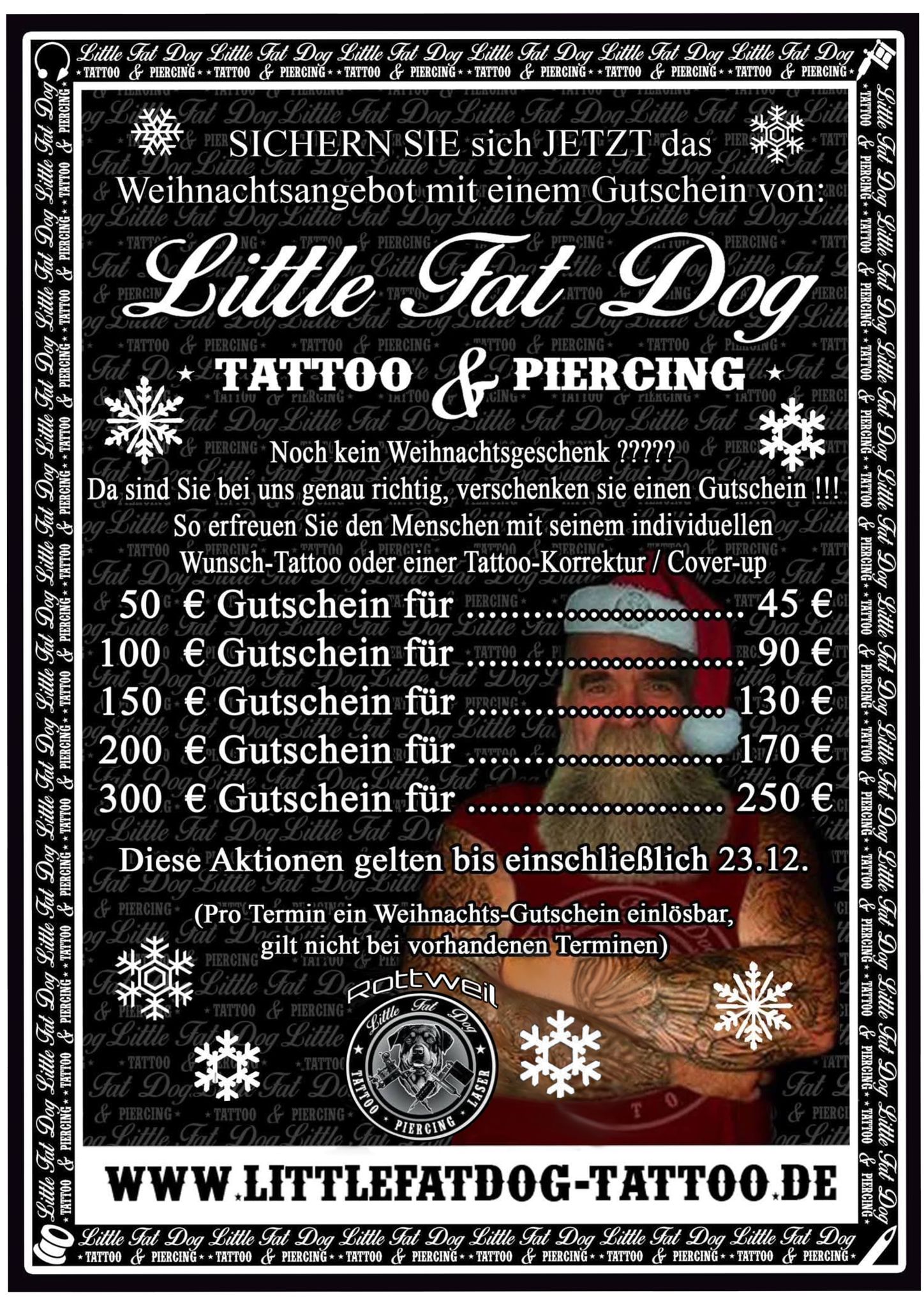 Weihnachtsangebot Gutschein